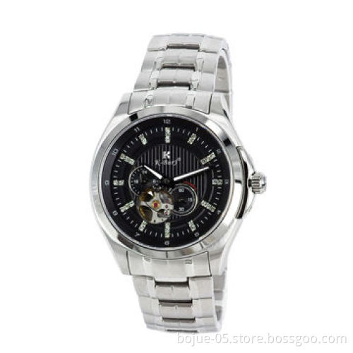 Black dial mechanical man's watch